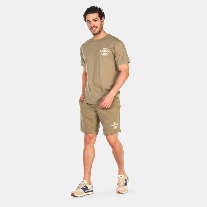 New Balance Men's Essentials Fleece Shorts Green New Balance Men's Essentials Fleece Shorts Green image number 2
