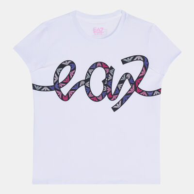 EA7 Emporio Armani Kids' Logo Series T-Shirt White