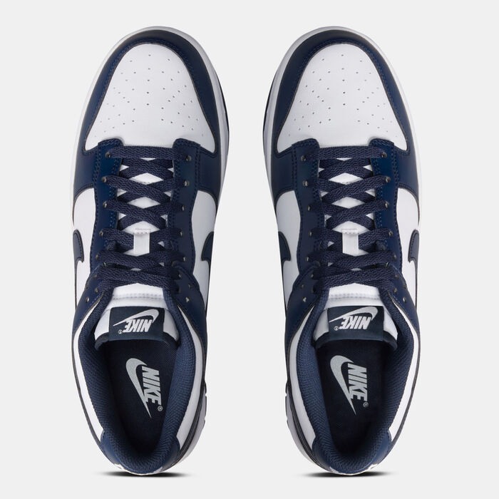 Nike Men's Dunk Low Retro Shoes Blue Nike Men's Dunk Low Retro Shoes Blue image number 8