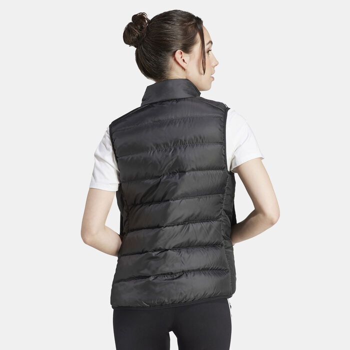 adidas Women's Essentials 3-Stripes Light Down Vest Black image number 1