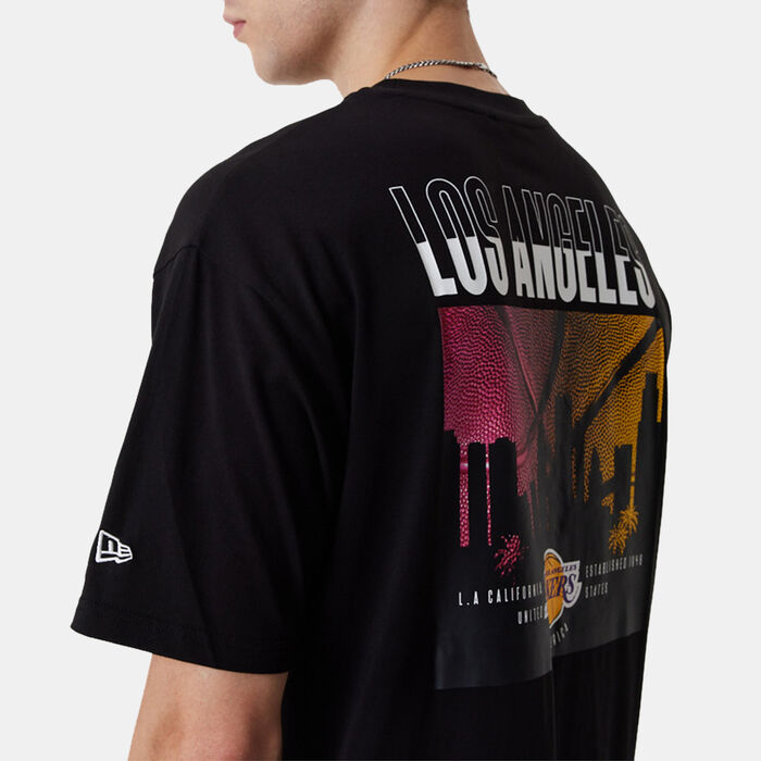 New Era Men's NBA City Graphic Los Angeles Lakers Oversized T-Shirt Black New Era Men's NBA City Graphic Los Angeles Lakers Oversized T-Shirt Black image number 2