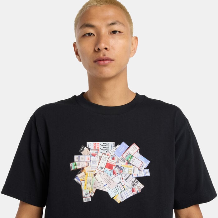 New Balance Men's Athletics Ticket T-Shirt Black New Balance Men's Athletics Ticket T-Shirt Black image number 3