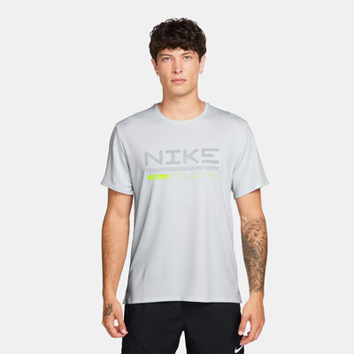 Nike Men's Miler Winterized Running Top Grey