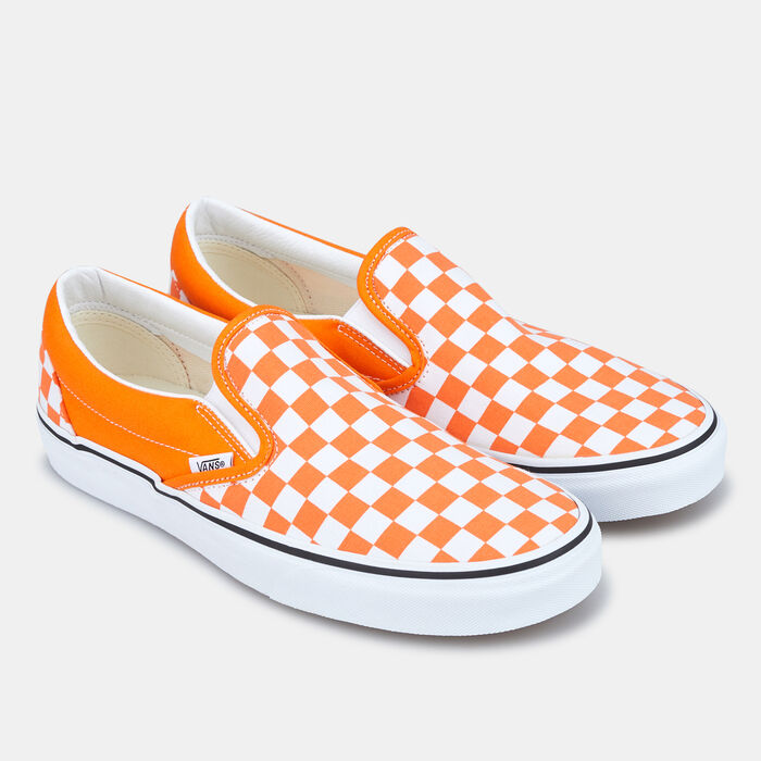 Vans Checkerboard Classic Slip-On Unisex Shoe Orange Vans Checkerboard Classic Slip-On Unisex Shoe Orange image number 1
