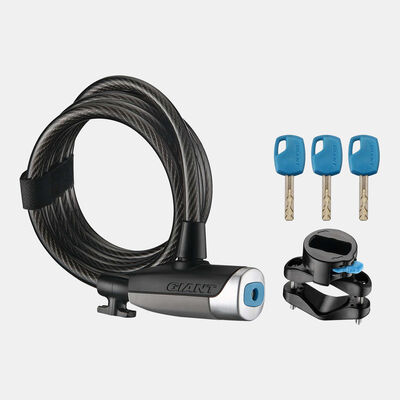 Giant SureLock Flex Key Coil 10 Cable Lock Multi-Color Giant SureLock Flex Key Coil 10 Cable Lock Multi-Color