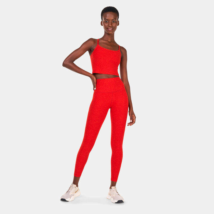 BEYOND YOGA Women's Spacedye Slim Racerback Cropped Tank Top Red BEYOND YOGA Women's Spacedye Slim Racerback Cropped Tank Top Red image number 2