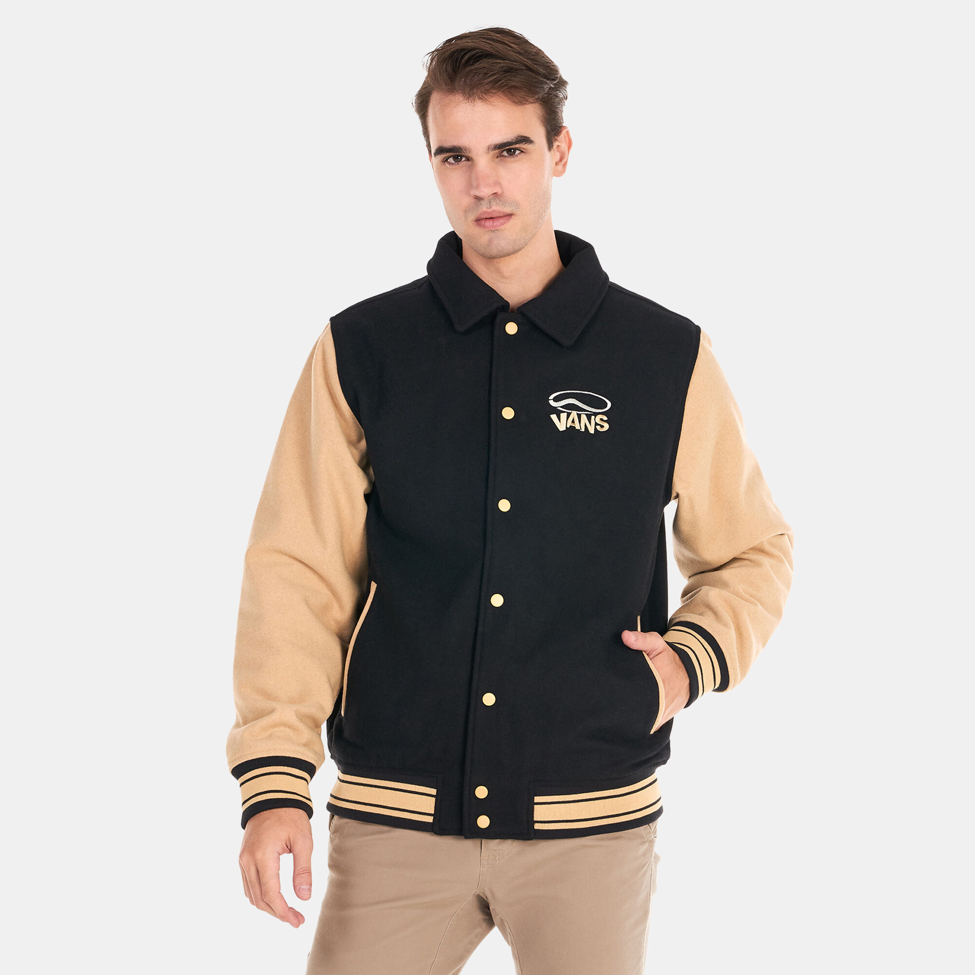 Vans jacket mens gold discount