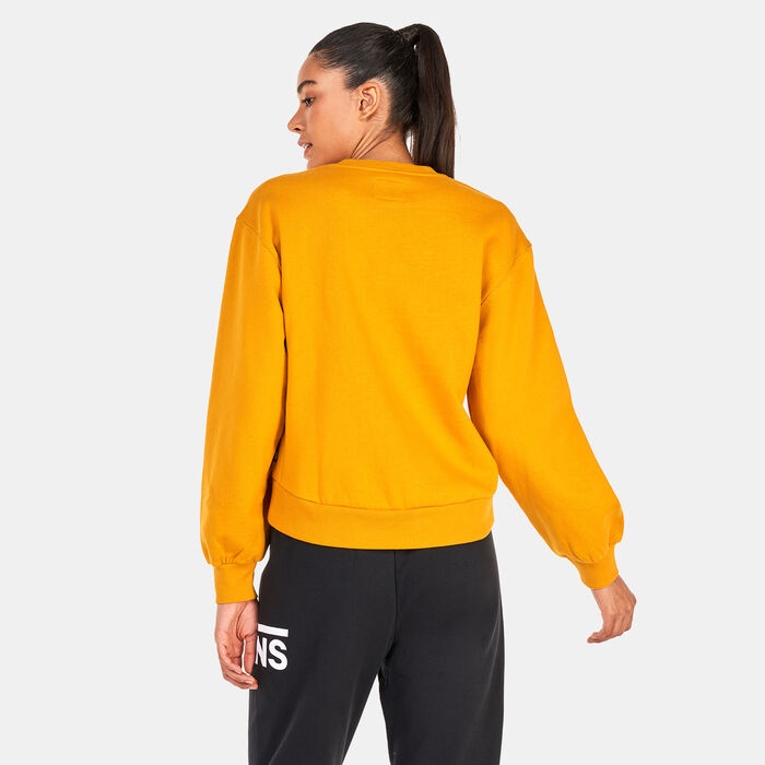 Vans Women's x Curren X Knost Pullover Crew Sweatshirt Gold Vans Women's x Curren X Knost Pullover Crew Sweatshirt Gold image number 1
