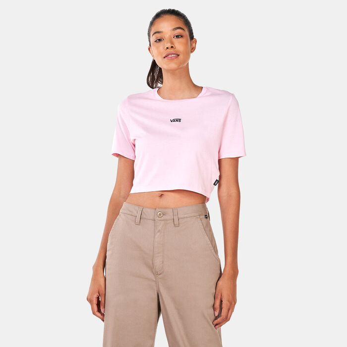 Vans Women's Flying V Crop Top Pink image number 0