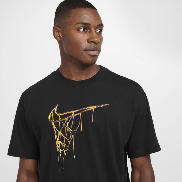 Nike Men's Max90 Basketball T-Shirt Black Nike Men's Max90 Basketball T-Shirt Black image number 2