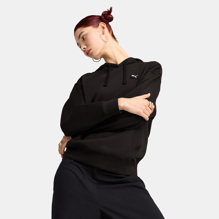 PUMA Women's ESS Elevated Comfort Hoodie Black image number 0