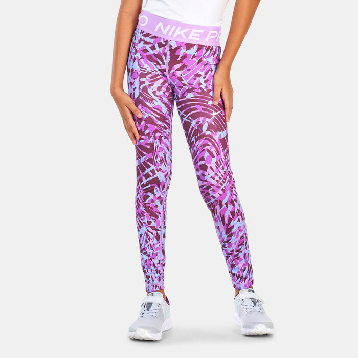 Nike Kids' Pro Leggings (Older Kids) Purple Nike Kids' Pro Leggings (Older Kids) Purple image number 0