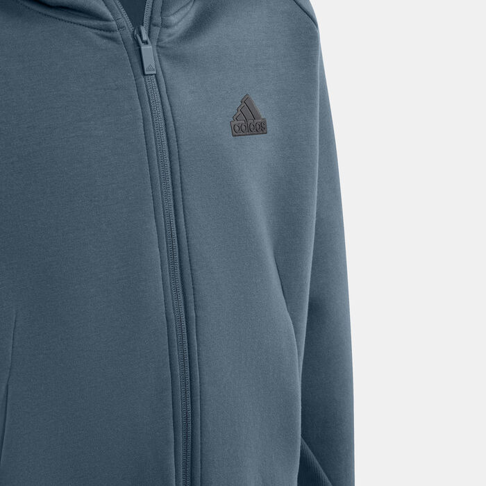 adidas Kids' Z.N.E. Full-Zip Hoodie Grey image number 2
