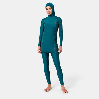 COEGA Women's Modest 3-Piece Swimsuit Green