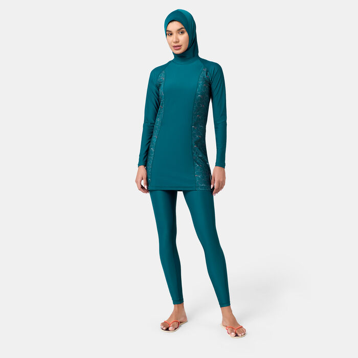 COEGA Women's Modest 3-Piece Swimsuit Green COEGA Women's Modest 3-Piece Swimsuit Green image number 0