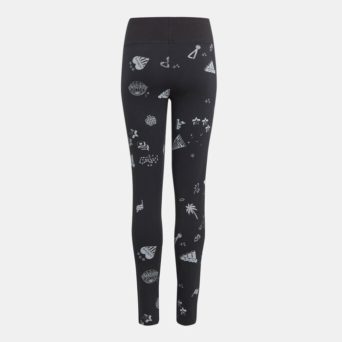 adidas Kids' Brand Love Tights Black adidas Kids' Brand Love Tights Black image number 1