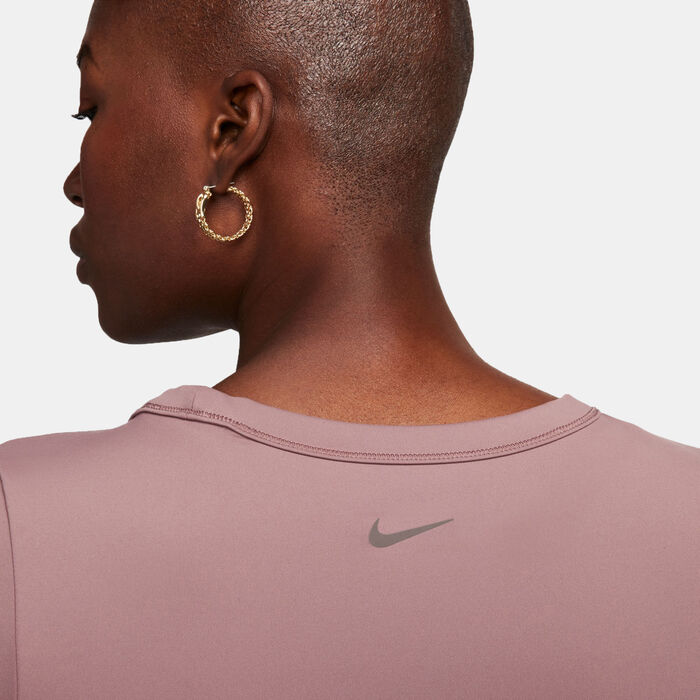 Nike Women's One Dri-FIT Training Crop Top Pink Nike Women's One Dri-FIT Training Crop Top Pink image number 3