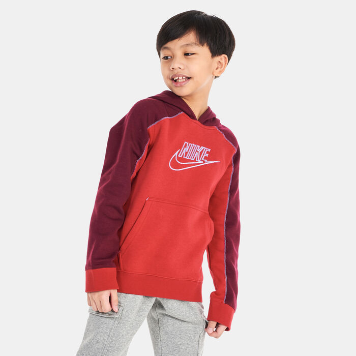 Nike Kids' Sportswear Pullover Hoodie (Older Kids) Red Nike Kids' Sportswear Pullover Hoodie (Older Kids) Red image number 0