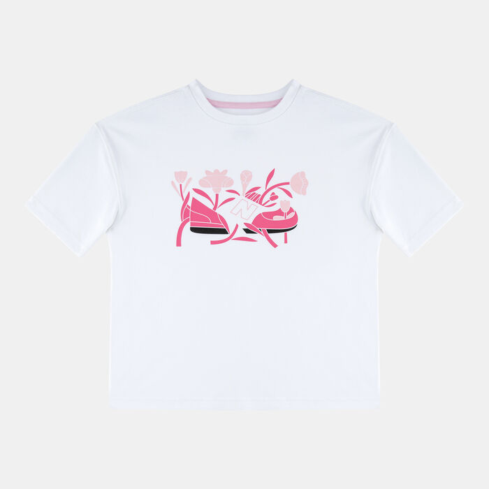 New Balance Kids' CDL Graphic T-Shirt And Leggings Set White New Balance Kids' CDL Graphic T-Shirt And Leggings Set White image number 1