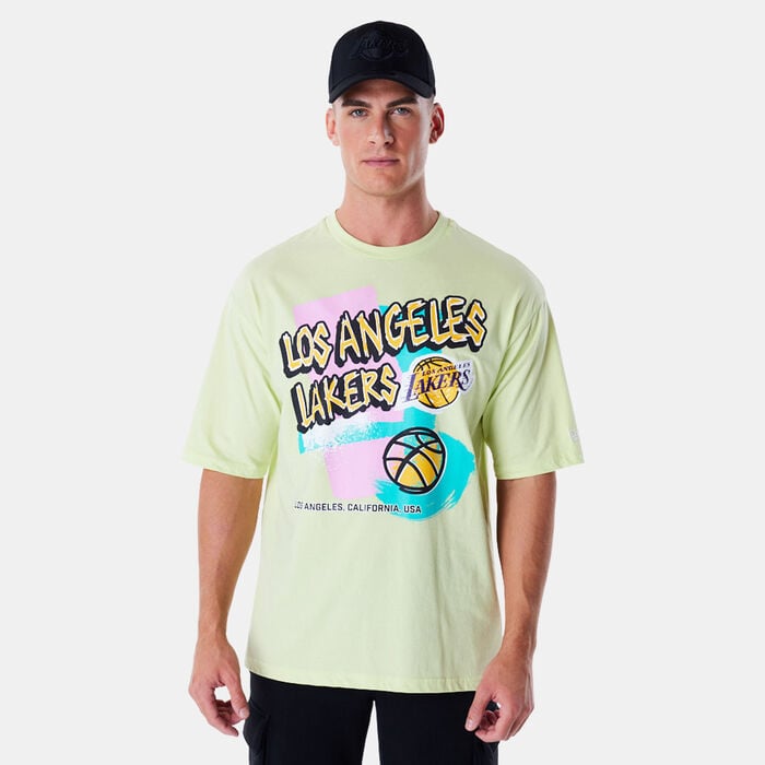 New Era Men's NBA Los Angeles Lakers Retro Graphic T-Shirt Green New Era Men's NBA Los Angeles Lakers Retro Graphic T-Shirt Green image number 0