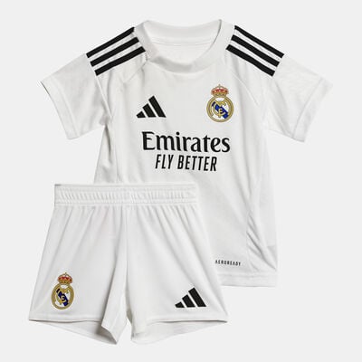 adidas Kids' Real Madrid 24/25 Home Replica Football Kit (Baby and Toddler) White adidas Kids' Real Madrid 24/25 Home Replica Football Kit (Baby and Toddler) White