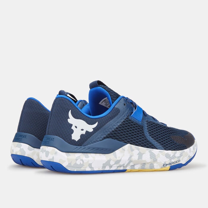 Under Armour UA Project Rock BSR 2 Marble Shoe Blue Under Armour UA Project Rock BSR 2 Marble Shoe Blue image number 2