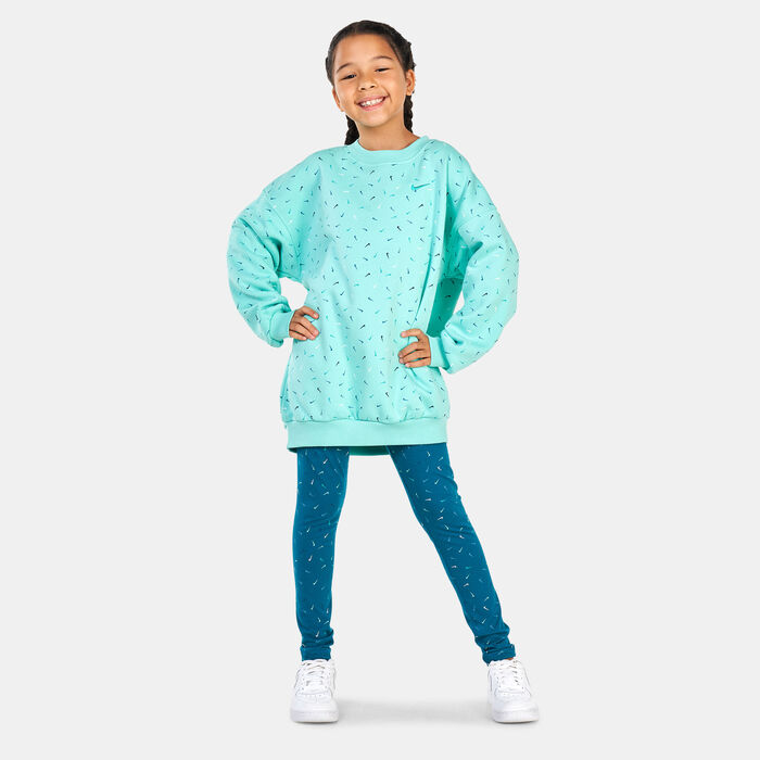 Nike Kids' Sportswear Club Fleece Oversized Logo Sweatshirt Green image number 2