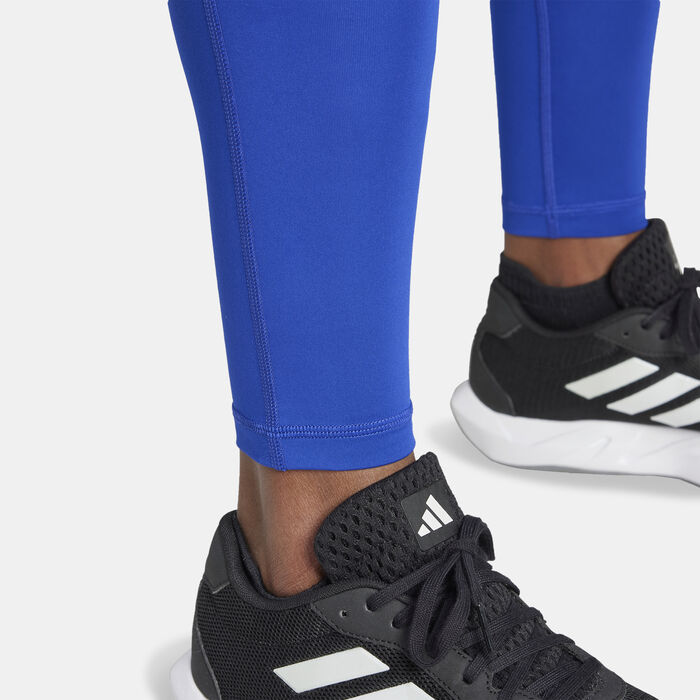 adidas Women's Optime Essentials Training Leggings Blue adidas Women's Optime Essentials Training Leggings Blue image number 4