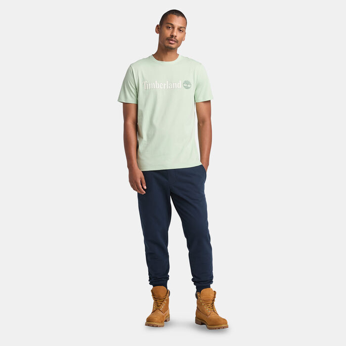 Timberland Men's Linear Logo T-Shirt Green Timberland Men's Linear Logo T-Shirt Green image number 2