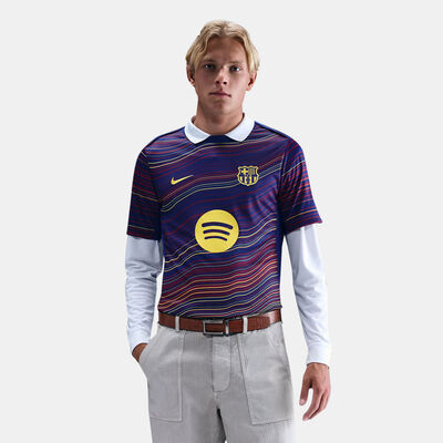 Nike Men's FC Barcelona Academy Pro Pre-Match Football Top Blue Nike Men's FC Barcelona Academy Pro Pre-Match Football Top Blue