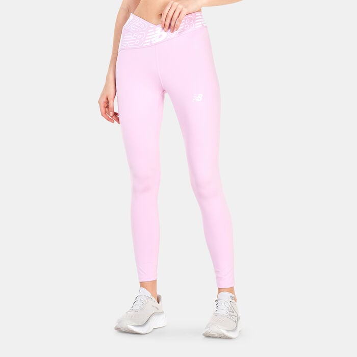 New Balance Women's Relentless Crossover Leggings Pink New Balance Women's Relentless Crossover Leggings Pink image number 0