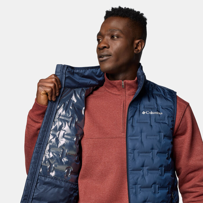 Columbia Men's Delta Ridge II Down Hiking Vest Blue Columbia Men's Delta Ridge II Down Hiking Vest Blue image number 4