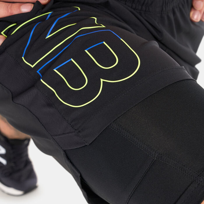 New Balance Men's Printed Accelerate Pacer 7-inch 2-in-1 Shorts Black image number 3