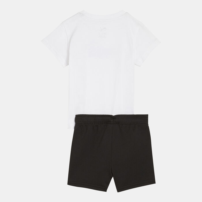 PUMA Kids' Minicats Essentials T-Shirt and Shorts Set White PUMA Kids' Minicats Essentials T-Shirt and Shorts Set White image number 1