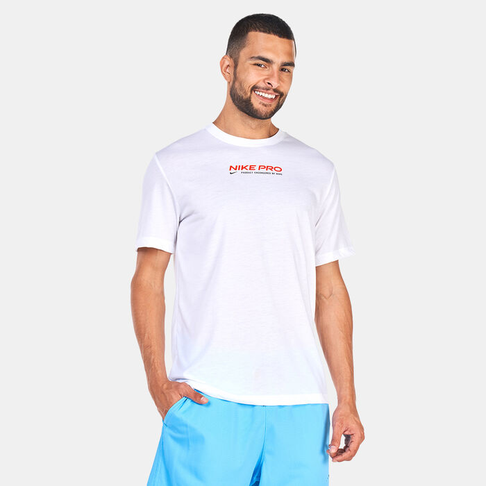 Nike Men's Pro Dri-FIT Seamless Training Top White Nike Men's Pro Dri-FIT Seamless Training Top White image number 0