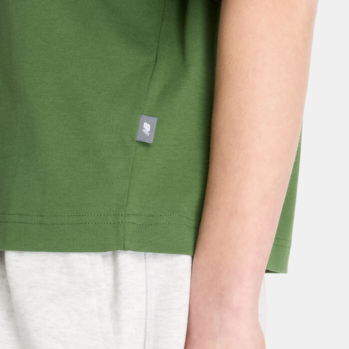 New Balance Women's Flower Logo Sweatshirt Green New Balance Women's Flower Logo Sweatshirt Green image number 3