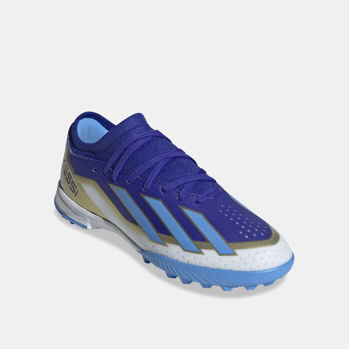 adidas Kids' X Crazyfast Messi League Turf Ground Football Shoes Blue image number 1