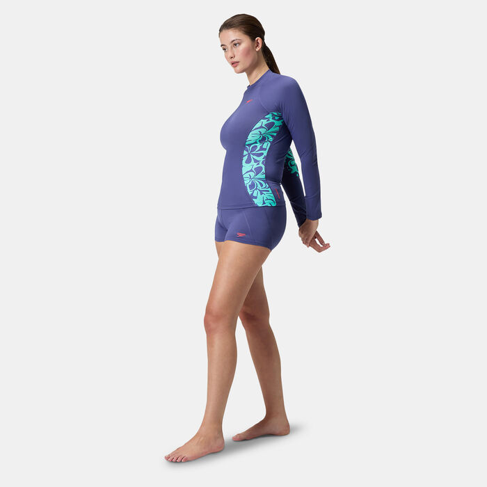 Speedo Women's Panel Swimming Shorts Purple Speedo Women's Panel Swimming Shorts Purple image number 2