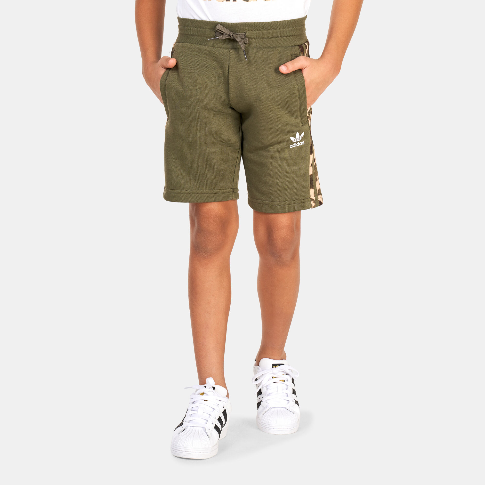 Boys adidas camo shorts top