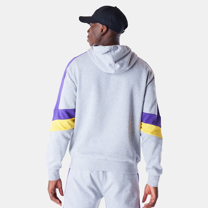 New Era Men's NBA Los Angeles Lakers Colourblock Hoodie Grey New Era Men's NBA Los Angeles Lakers Colourblock Hoodie Grey image number 1