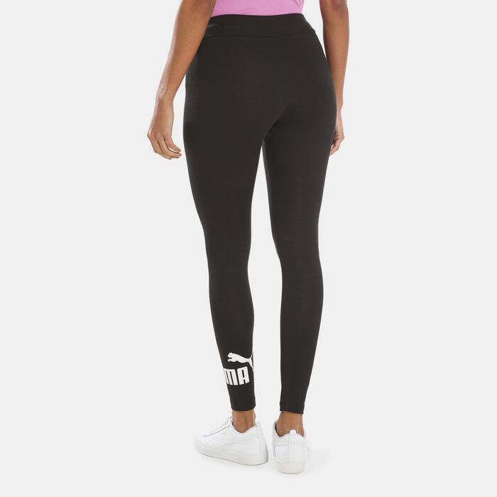 PUMA Women's Essentials Logo Leggings Black image number 1