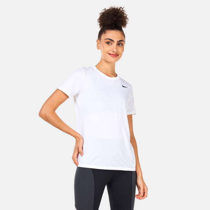 Nike Women's Dri-FIT T-Shirt White Nike Women's Dri-FIT T-Shirt White image number 0