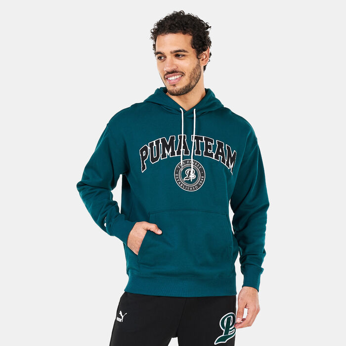 PUMA Men's Team Hoodie Green PUMA Men's Team Hoodie Green image number 0