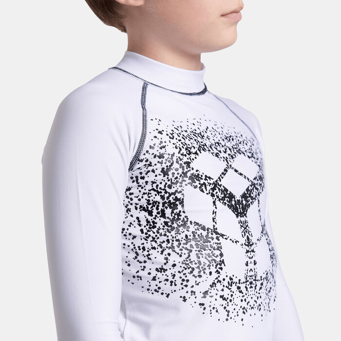 Arena Kids' Graphic Swimming Rashguard White Arena Kids' Graphic Swimming Rashguard White image number 3