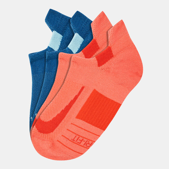 Nike Multiplier Running No-Show Socks (2 Pack) Blue Nike Multiplier Running No-Show Socks (2 Pack) Blue image number 1