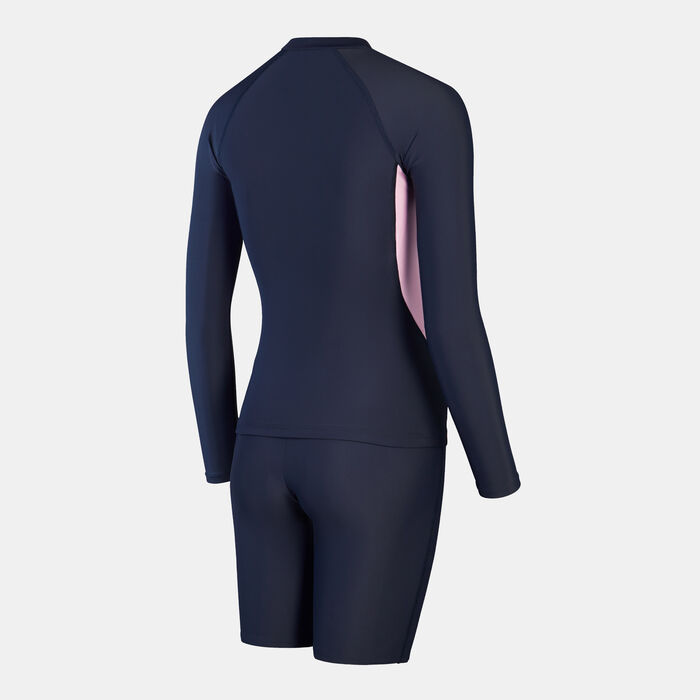 Speedo Women's Rash Top And Jammer Swimming Set Blue image number 1