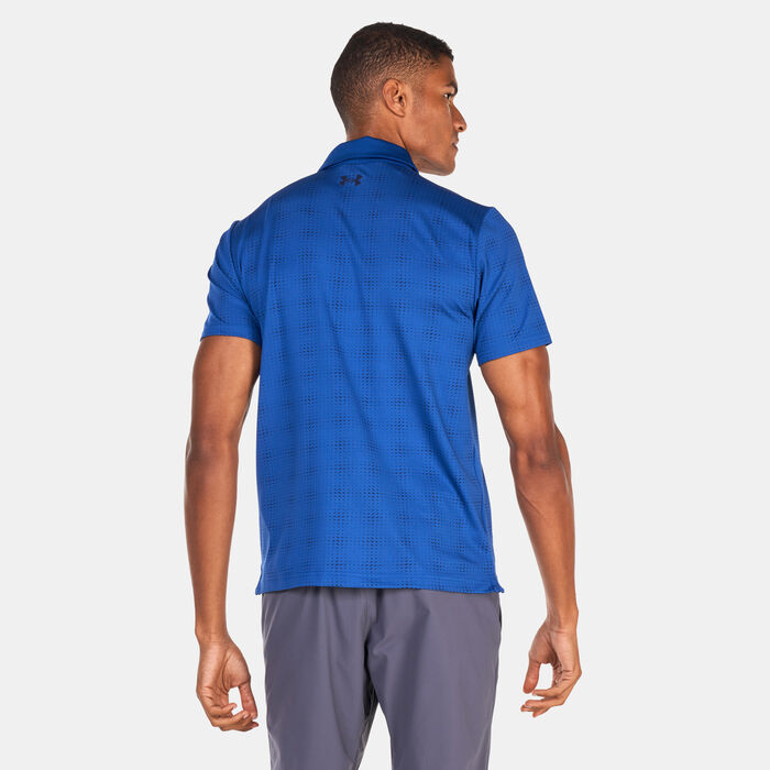 Under Armour Men's UA Playoff 3.0 Printed Polo Shirt Blue image number 1