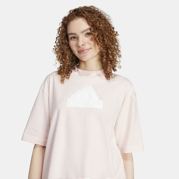 adidas Women's Future Icons Badge Of Sport Boyfriend T-Shirt Pink adidas Women's Future Icons Badge Of Sport Boyfriend T-Shirt Pink image number 3