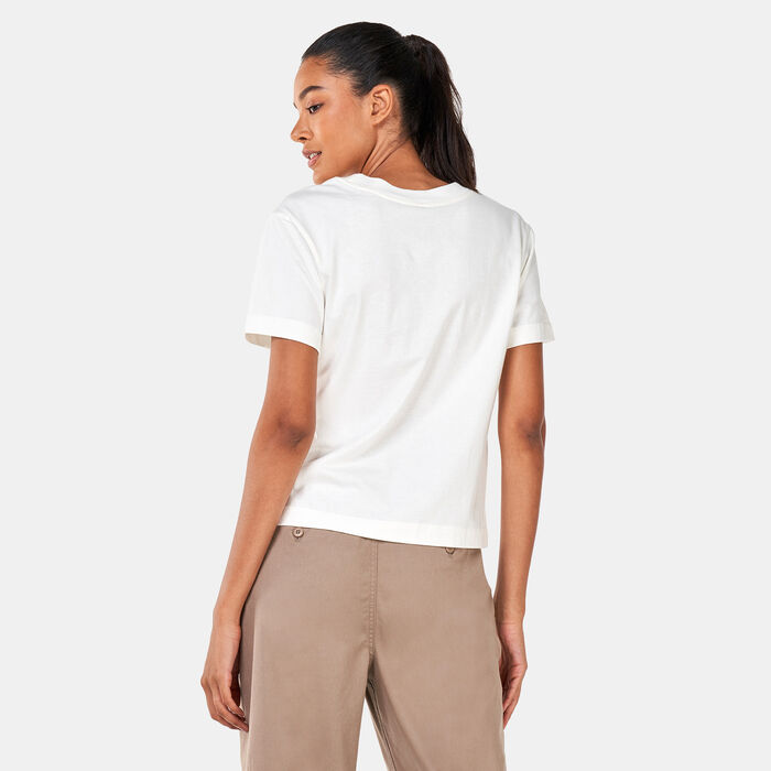 Vans Women's x Textured Waves Boxy T-Shirt White image number 1