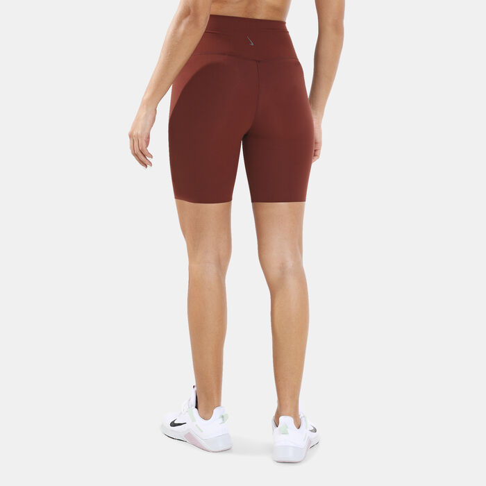 Buy Nike Women's Yoga Luxe 7-inch Shorts Brown in KSA -SSS